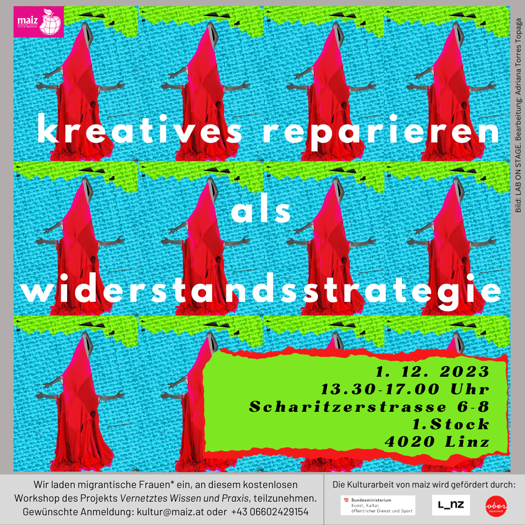 Flyer mit einem Körper und die Schriften: Kreatives reparieren als Widerstandsstrategie