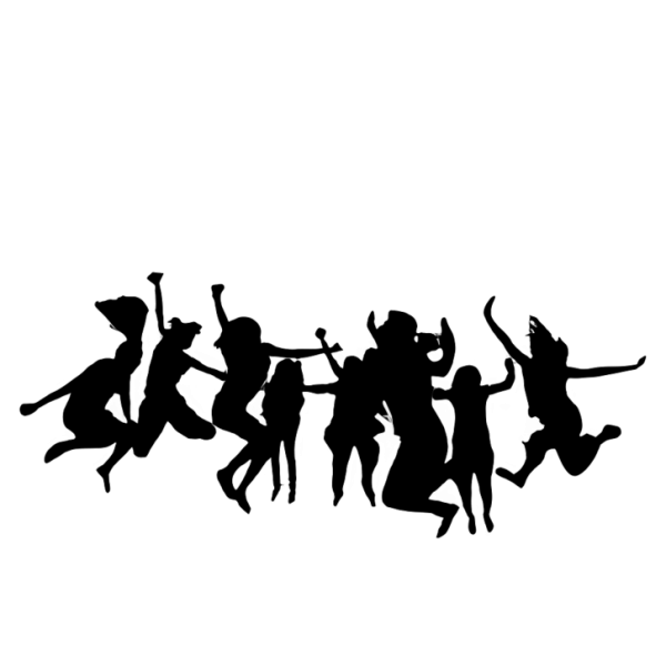 springende Menschen