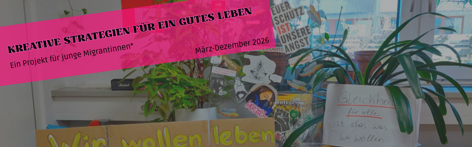Projektbild: Pflanzen und Transparente